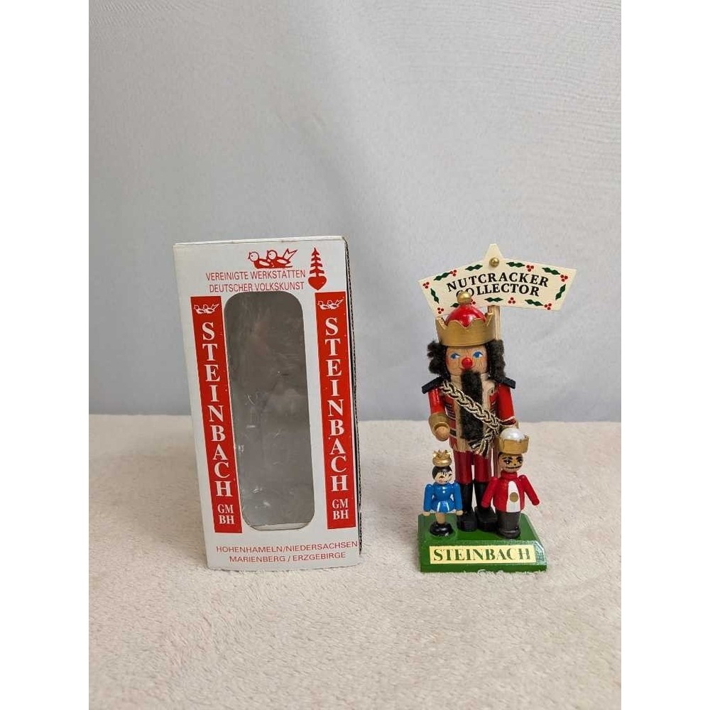 Steinbach Mini Nutcracker Collector King Soldier Wood Handcrafted Germany 5.5 in